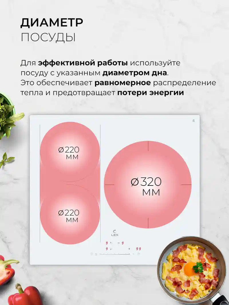 Варочная панель индукционная LEX EVI 631A WH
